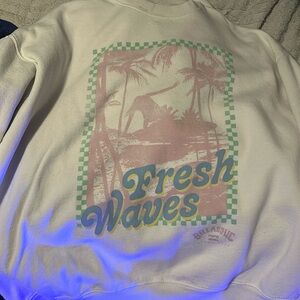 “Fresh waves” oversized crewneck